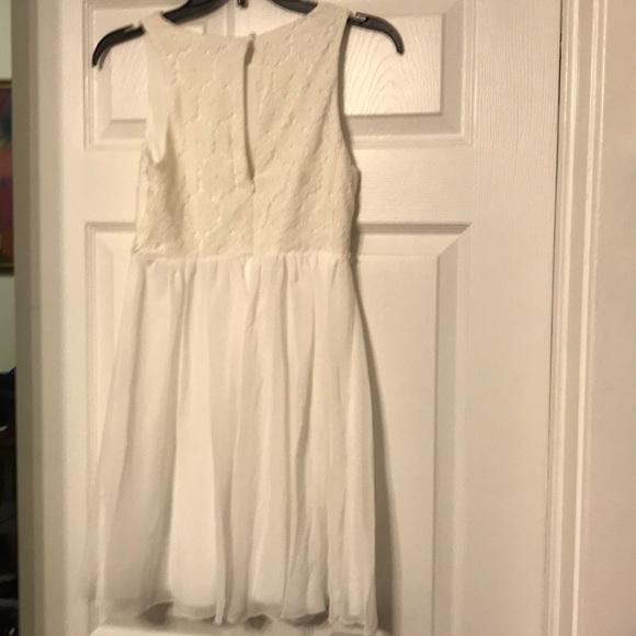 NWT Speechless White Dress with Lace Top - Picture 6 of 6